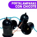Portalamparas con chicote rosca e 27 ideal obras